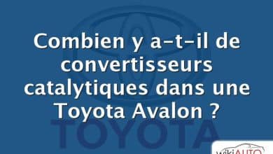 Combien y a-t-il de convertisseurs catalytiques dans une Toyota Avalon ?